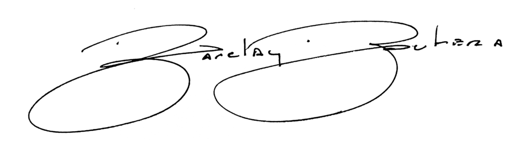 Barlcay Butera signature
