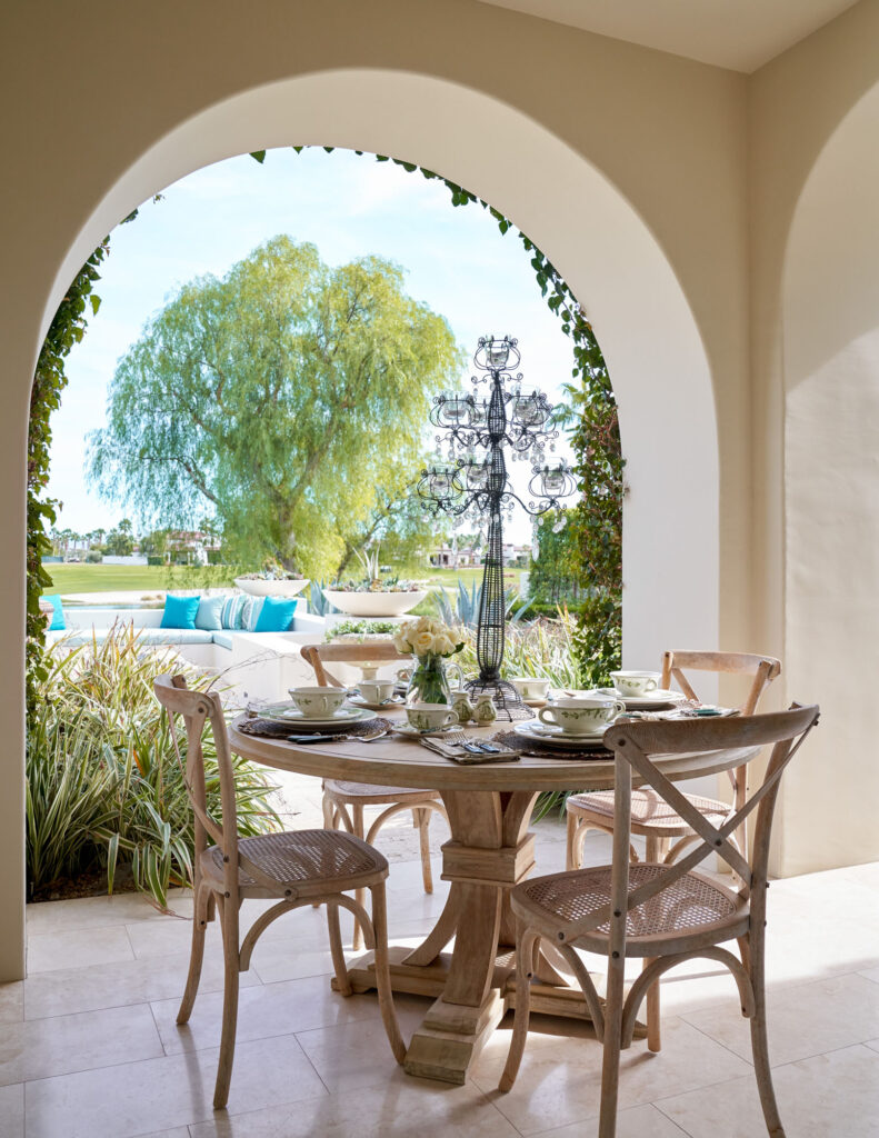 Barclay Butera Palm Springs outdoor dining