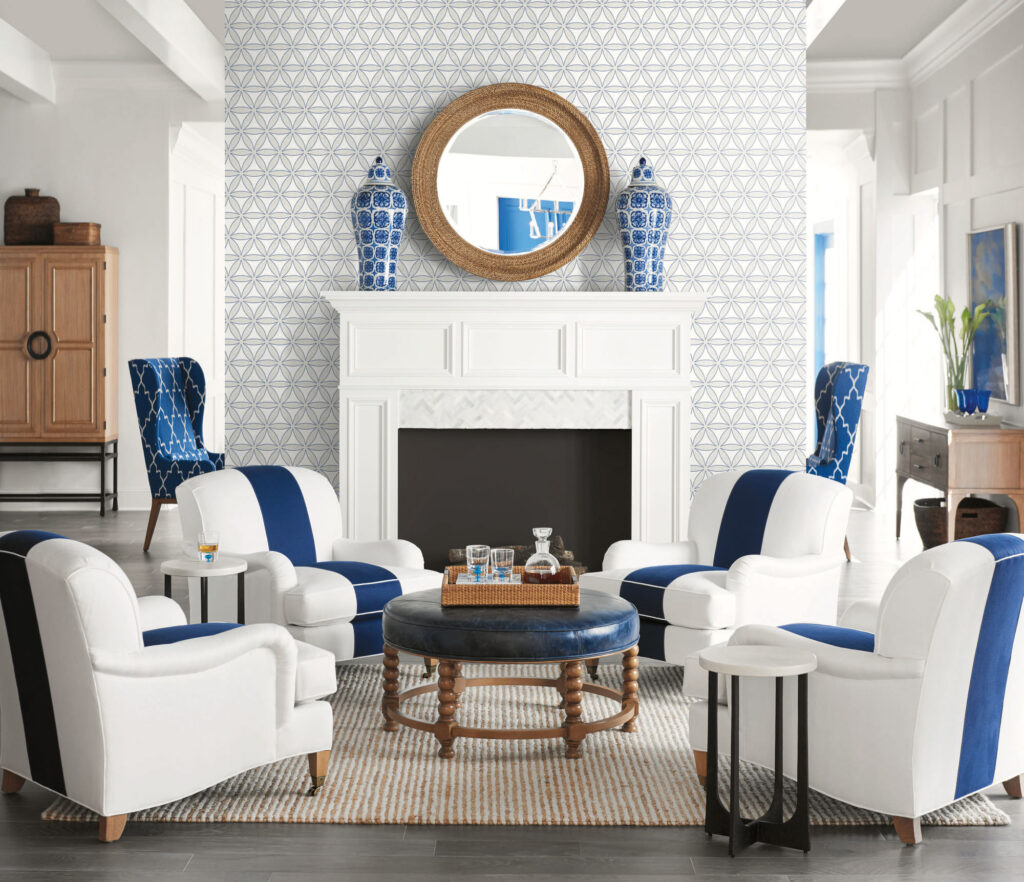 My Life in Blue & White living room