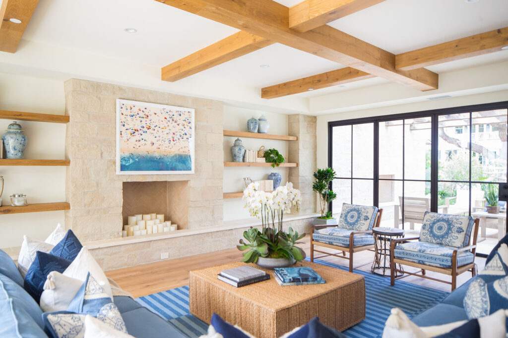 My Life in Blue & White living room