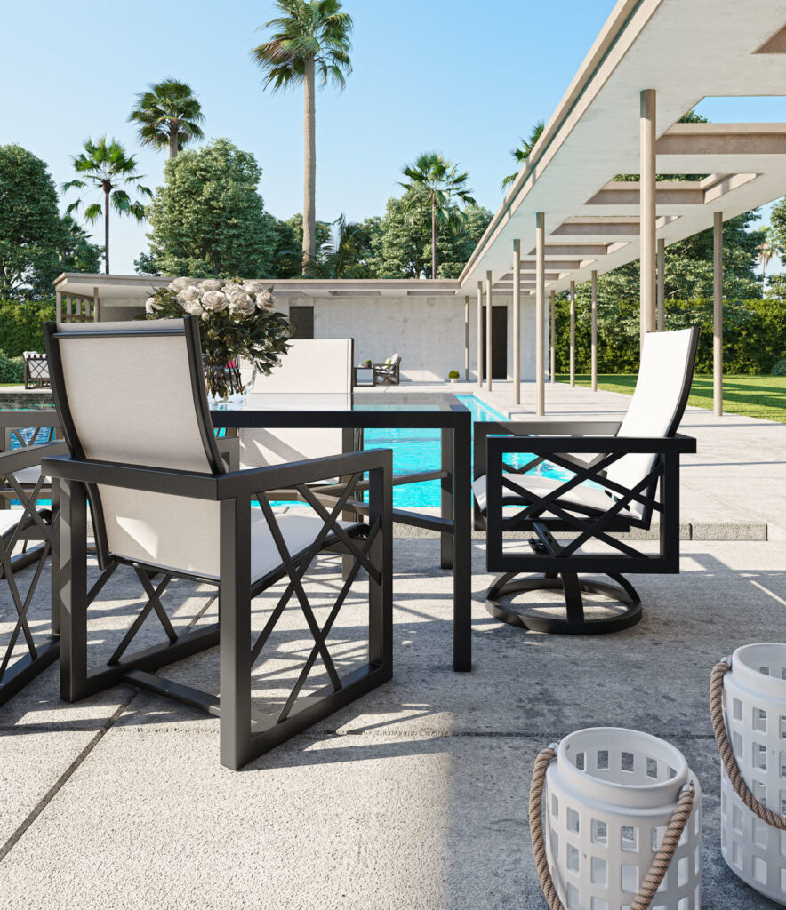Palm Springs sling dining collection