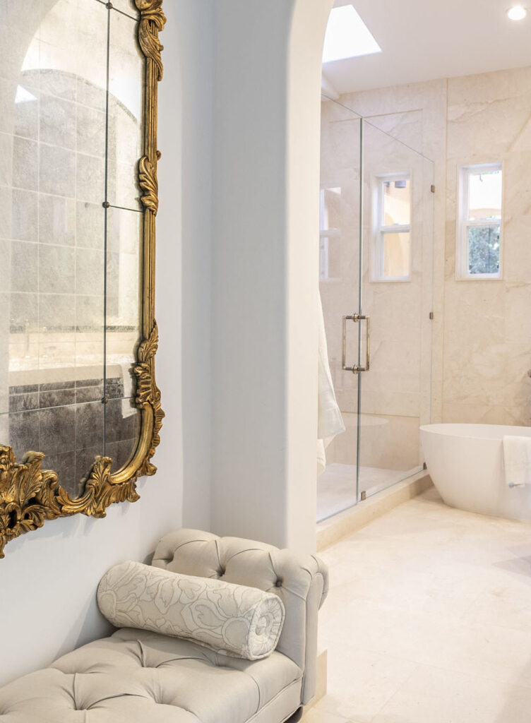 Barclay Butera designed bathroom entry