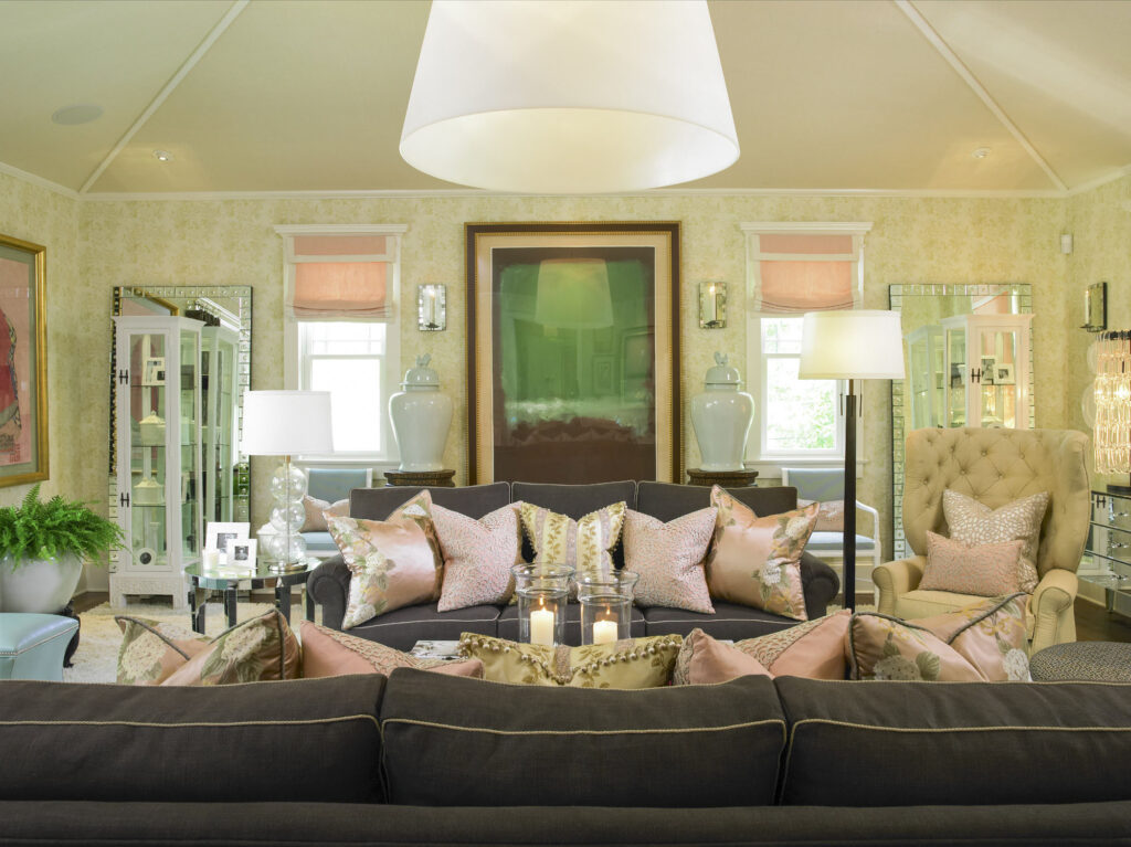 a touch of blush living room